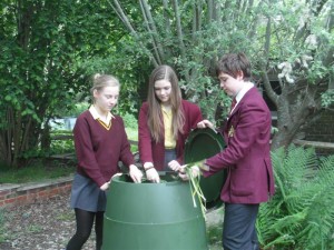 bishop luffa students learning about composting Green education