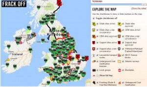 UK frack off map