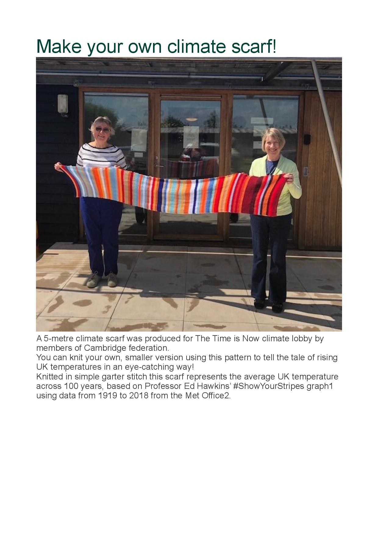 Can you help make climate scarves? Sussex Green Living