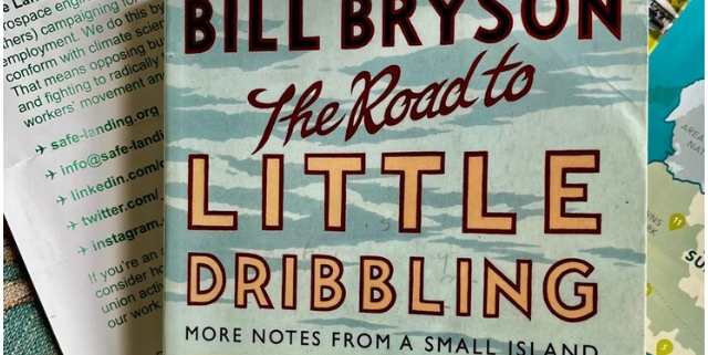 Front cover of Bill Bryson novel, The Road to Little Dribbling