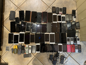 Range of old mobile phones
